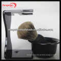 Badger hair shaving brush with stand, Shaving set, Mens hair brushes